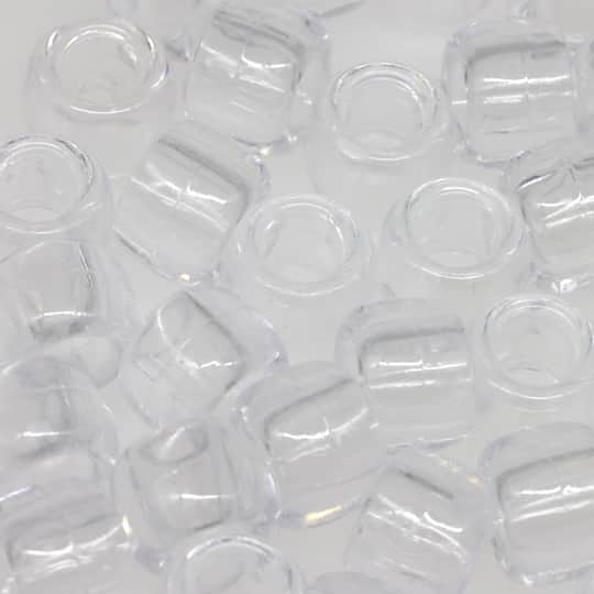 Crystal Clear Pony Beads by Creatology&#x2122;, 6mm x 9mm